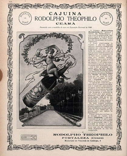 Advertisement for Rodolfo Teófilo's Cajuina drink