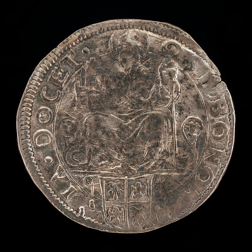 Saint Petronius Enthroned above Arms of Cardinal Alidosi [reverse]