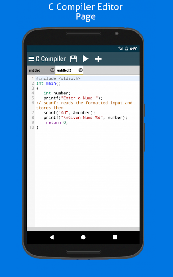   C Compiler- 스크린샷 