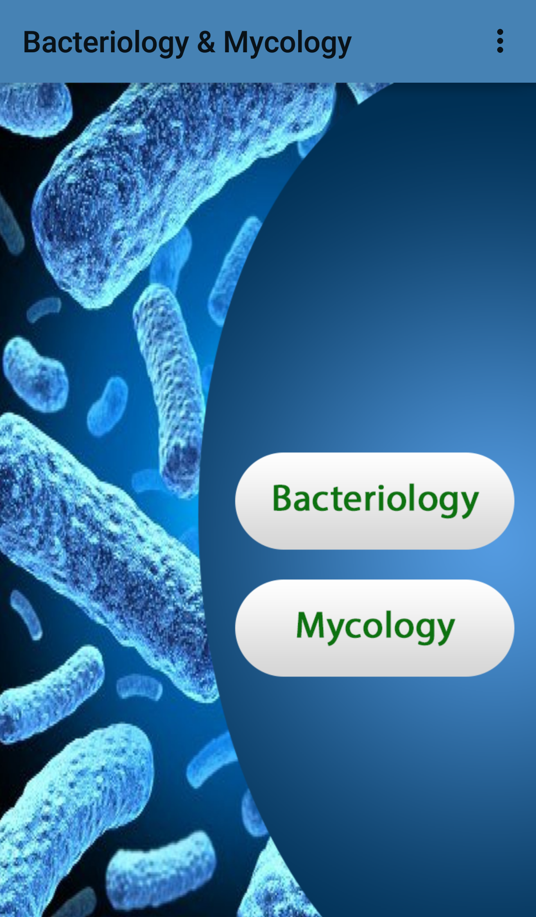 Android application Bacteriology and Mycology screenshort