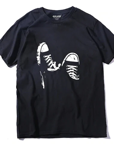 Casual short-sleeved skate T-shirt - 1