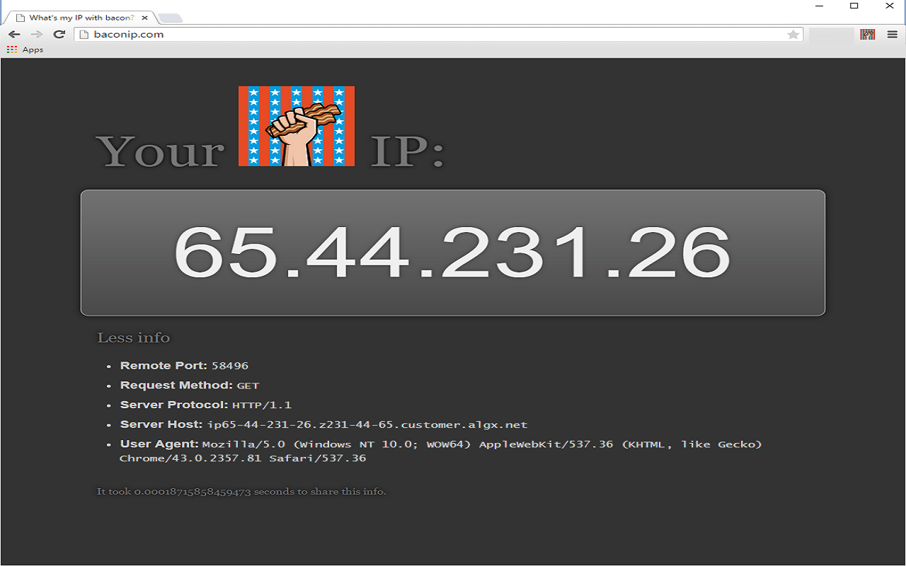 What is my IP with Bacon? Preview image 0