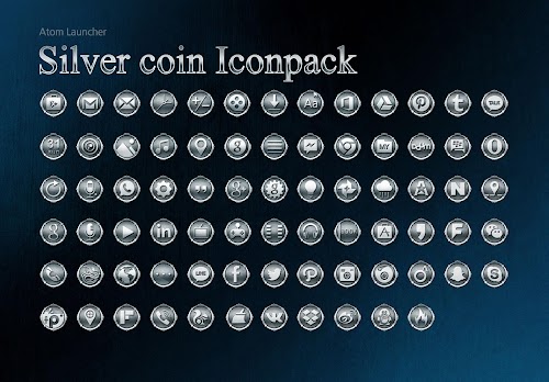 Android application Silver coin Iconpack screenshort
