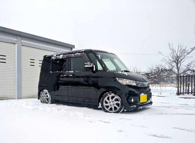 パレットSWの純正ホイール・雪降った・冬仕様に関するカスタム事例の投稿画像1枚目
