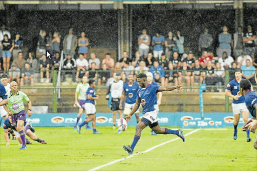 ON TARGET: Shimlas go on the attack during the Varsity Cup match against Tuks at Tuks Stadium in Pretoria on Monday when Lubabalo Dobela shone Picture: GETTY IMAGES