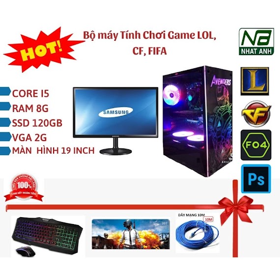 Bộ Máy Tính Chơi Game Giá Rẻ Siêu Bền Lol, Fifa, Cf., , 