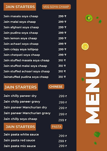 Just Jain Kkitchen menu 