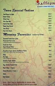 Saffron Restaurant menu 6