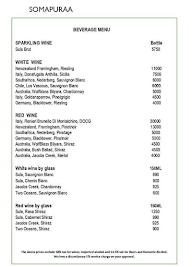 Somapura -The Palace Bar menu 5