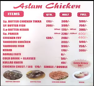 Aslam Chicken menu 1