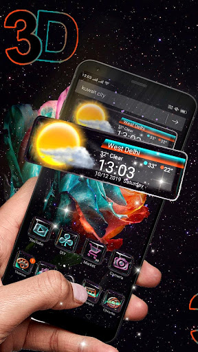 Rose Galaxy 3D Glass Tech Theme ?