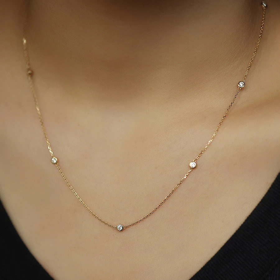 Collier Plaqué Or S925 Argent Sterling Design Sens Ins Starry Chaîne de Cou pour Femme Élégant et Tendance Idéal