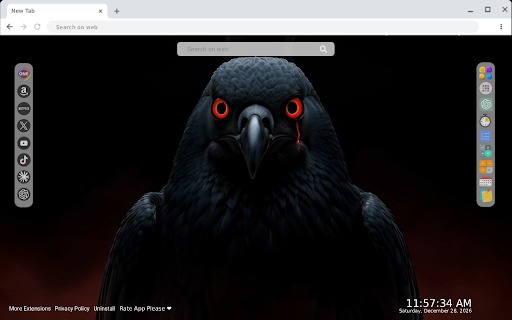 Flaming Eyes Raven Live Wallpaper screenshot 2