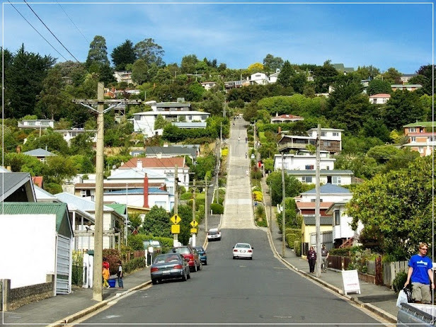 Baldwin Street, considerada a rua mais inclinada do mundo