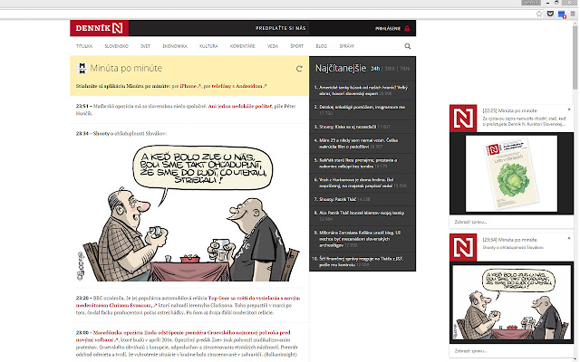 Minúta po minúte / Denník N chrome extension