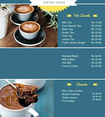 Burble Cafe menu 