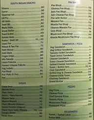 Greens Veg Treat menu 1