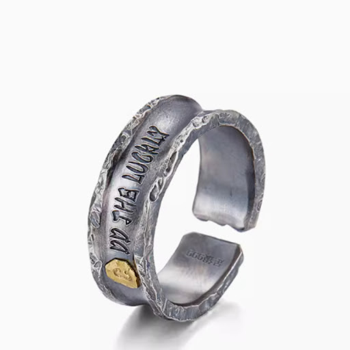 Title 4, Couple Ring Set in 999 Silver for Men and Women...