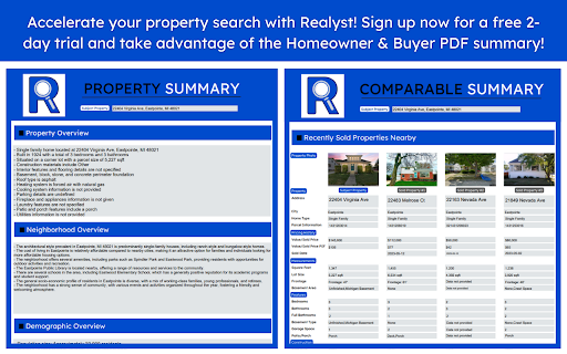 Realyst:Single Family Property Tool for Homeowners and Investors