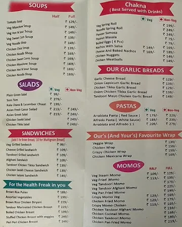 Yin N Yum menu 