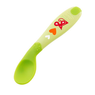 Ложка Babys First Spoon 8 мес зеленая Chicco за 408 руб.