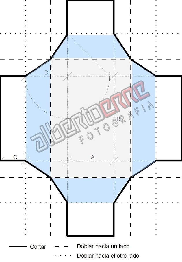 Plantilla para difusor de flash externo