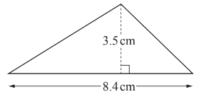 The area of a triangle