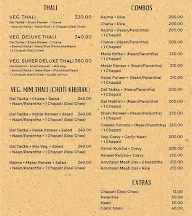 Thali Wala menu 1