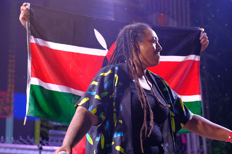 Kenyan musician Nazizi performing at the Nyege Nyege festival in 2019