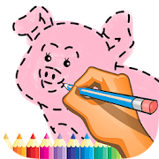 Line Drawing Animals & Paint Colors  Icon