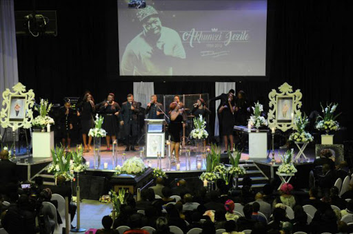 uneral services of Akhumzi Jezile at the Rhema Bible Church in Johannesburg Pic Veli Nhlapo/Sowetan