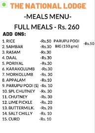 National Lodge menu 4