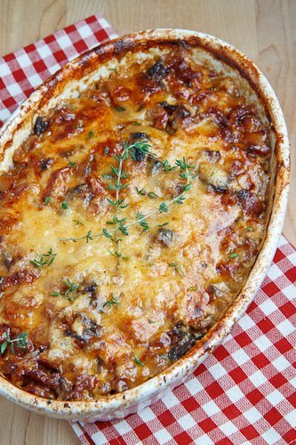 Pancetta and Porcini Potato Gratin