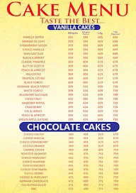 Cake Menu menu 1