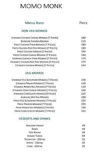 Momo Monk menu 1