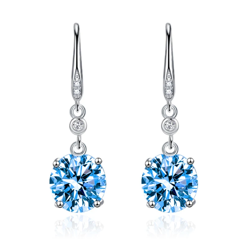 Ronde oorhaken met enkele diamant, luxe gele diamanten oorbellen voor een opvallende en stijlvolle uitstraling.