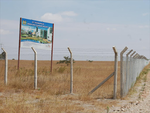 The fence around Konza Techno City photo\ KARUGA WA NJUGUNA