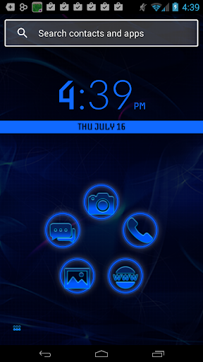 Smart Launcher Blue Neon