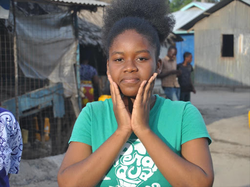 Rachael Rehema Masha, 15, who scored 434 marks after learning of her victory at their home in Gede Kilifi North Sub County Kilifi county on November 19. /ALPHONCE GARI