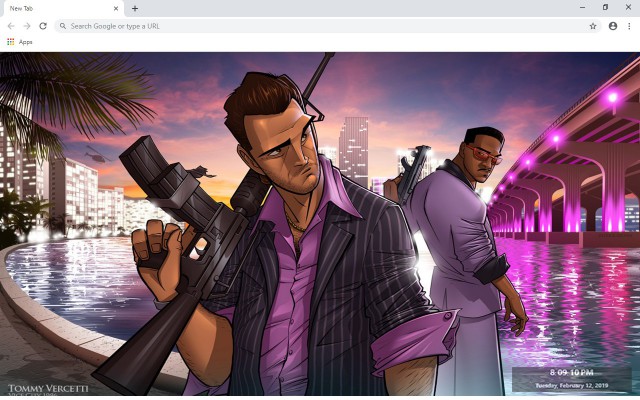 Gta Vice City New Tab & Wallpapers Collection