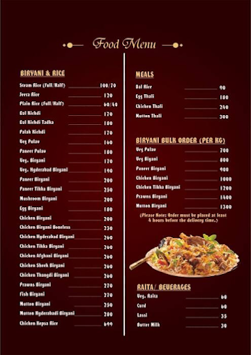 Tasty Buds Kitchen menu 