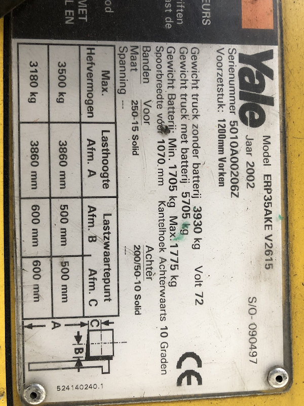 Picture of a YALE ERP35AKE