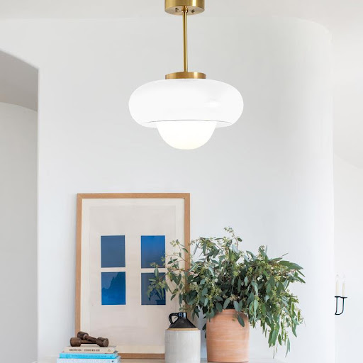 Milky White Ceiling With Ball