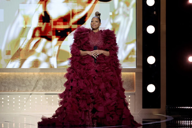 Host Queen Latifah stuns audiences in a Tony Ward gown at the 54th annual NAACP Image Awards