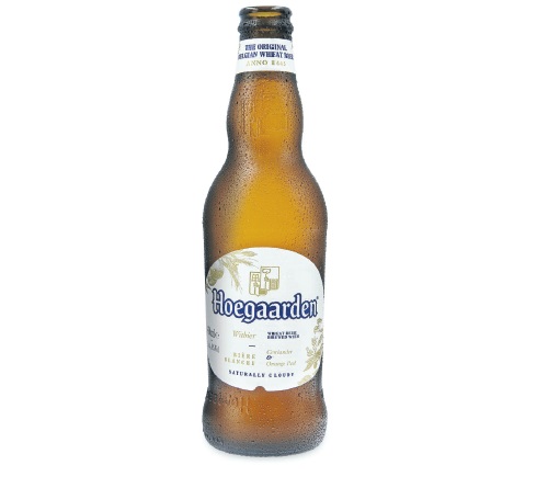 Hoegaarden Witbier, R19.75 for 330ml. Alcohol by volume: 4.9%.