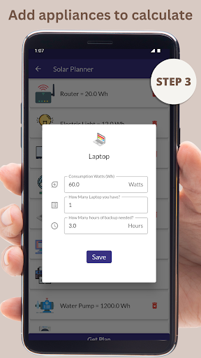 Screenshot Power Calculator -Solar Energy