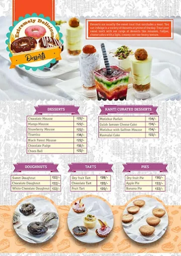 Kanti Bakes & Flakes menu 