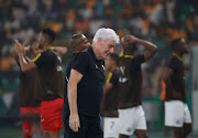 Bafana Bafana coach Hugo Broos reacts in disappointment after a missed chance by defender Khuliso Mudau in the Africa Cup of Nations semifinal against Nigeria at Stade de la Paix in Bouake, Ivory Coast on Wednesday night.