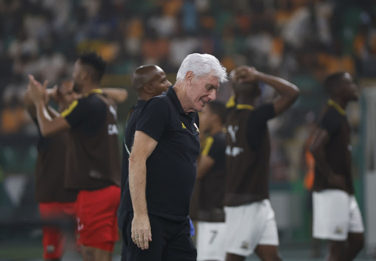 Bafana Bafana coach Hugo Broos reacts in disappointment after a missed chance by defender Khuliso Mudau in the Africa Cup of Nations semifinal against Nigeria at Stade de la Paix in Bouake, Ivory Coast on Wednesday night.