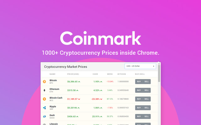 Coinmark Cryptocurrency Market Prices